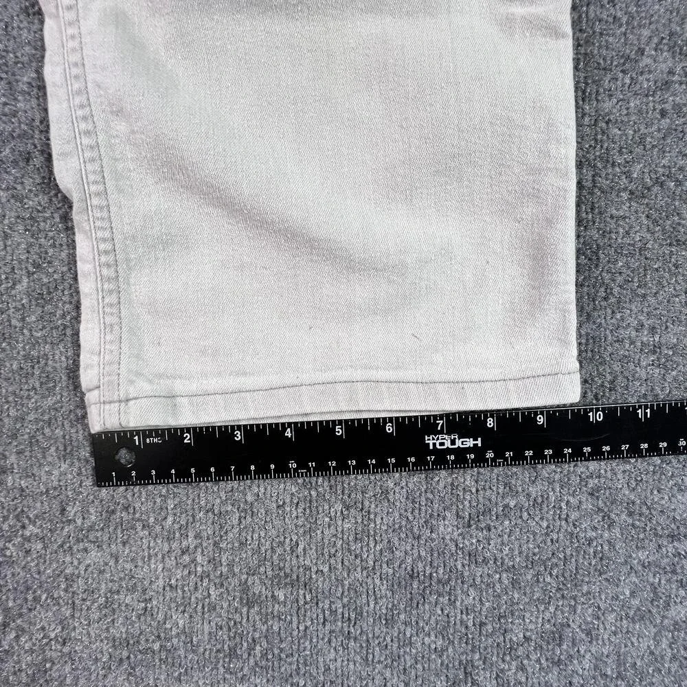 Vintage Levis Jeans Mens 44x23 Gray Cotton Denim Straight Leg Workwear Capri